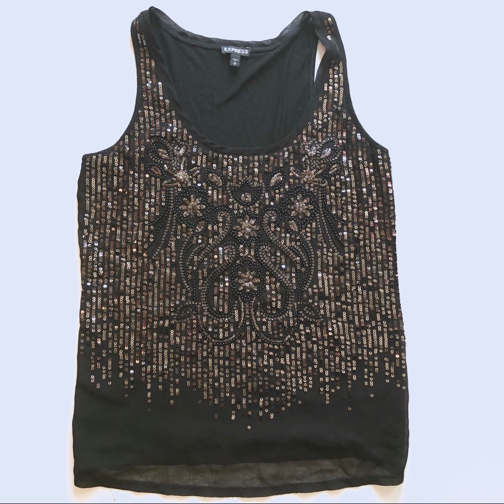 Express Sequin Tank Top